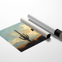 Cowboy Sundown by the Saguaro