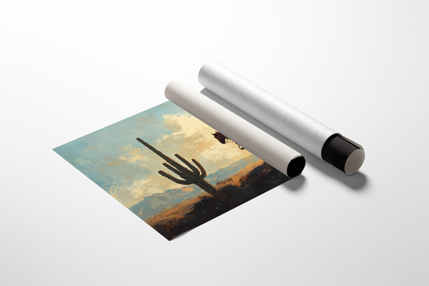 Cowboy Sundown by the Saguaro