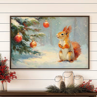 Winter Squirrel Discovers Christmas Magic