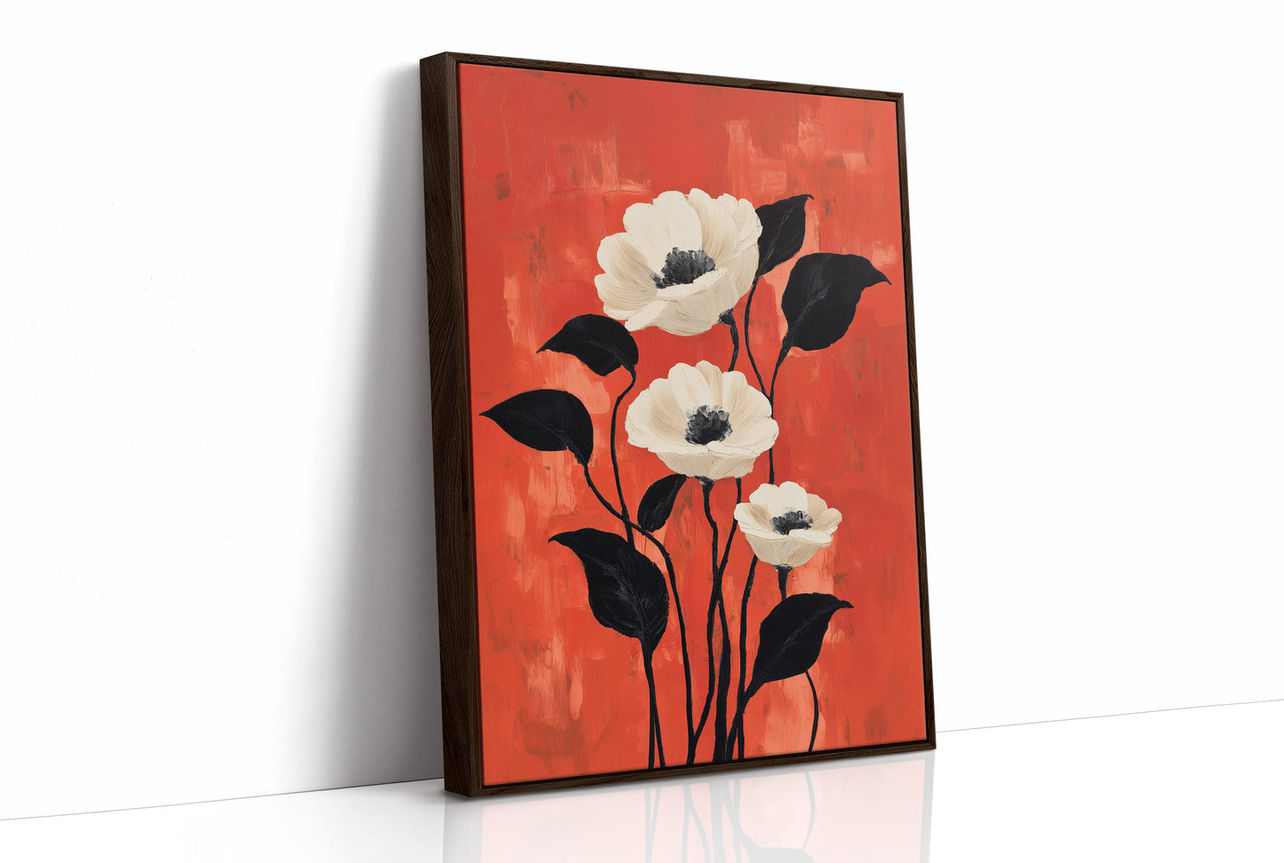 White Poppies Dance On Coral