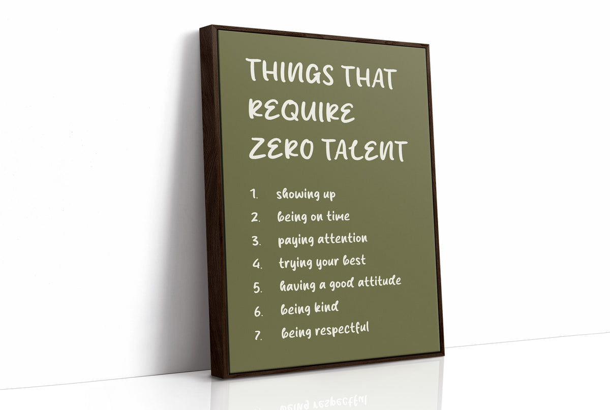 Things That Require Zero Talent, Olive Marker