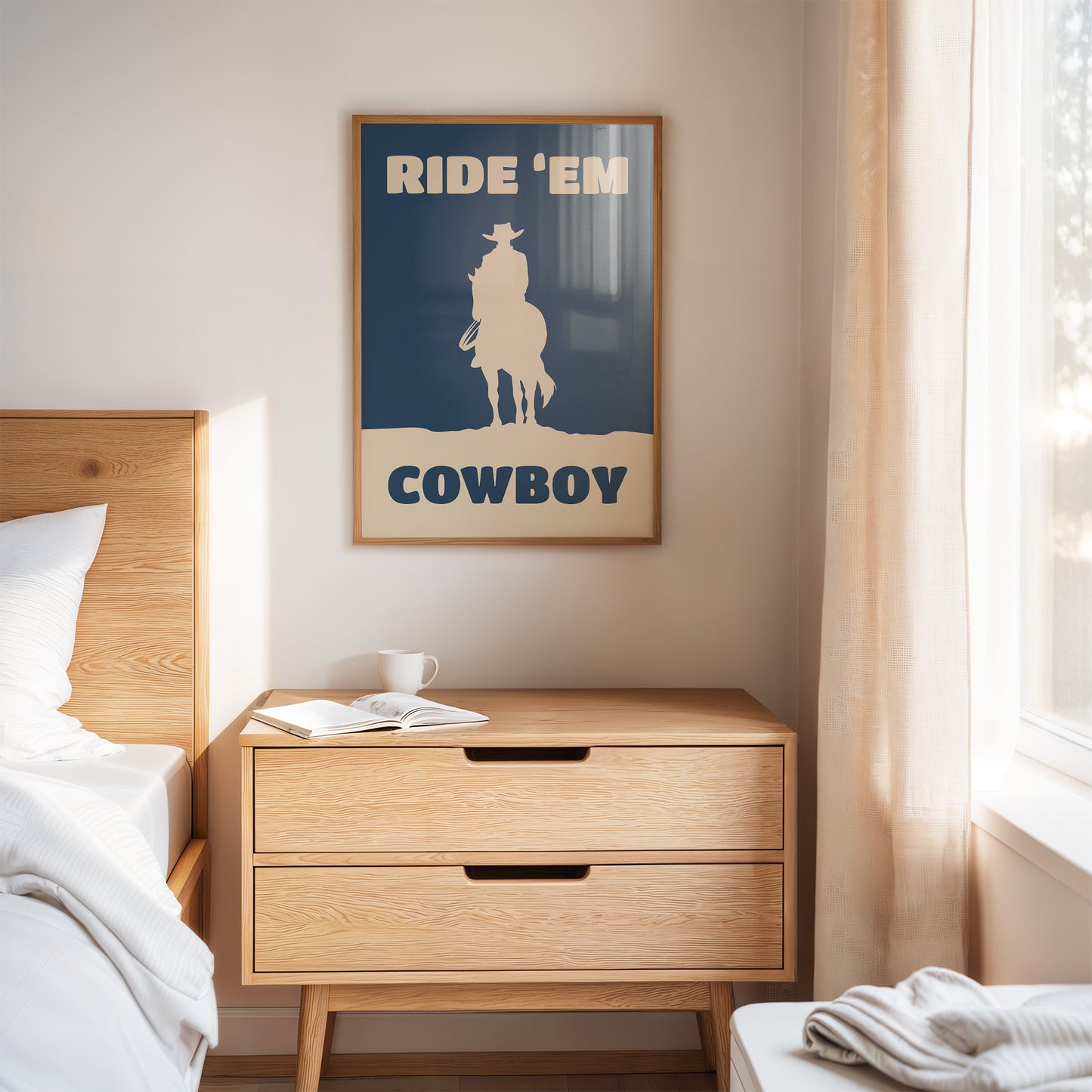 Ride 'Em Cowboy Print – Western Cowboy Wall Art