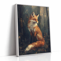 Fox Wall Art – Mystical Forest Print, Woodland Animal Decor, Nature-Inspired Painting