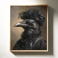 Elegantly Dressed Raven in Lace