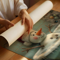 Snowman Takes A Warm Bath