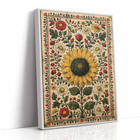 Sunflower Folk Tapestry