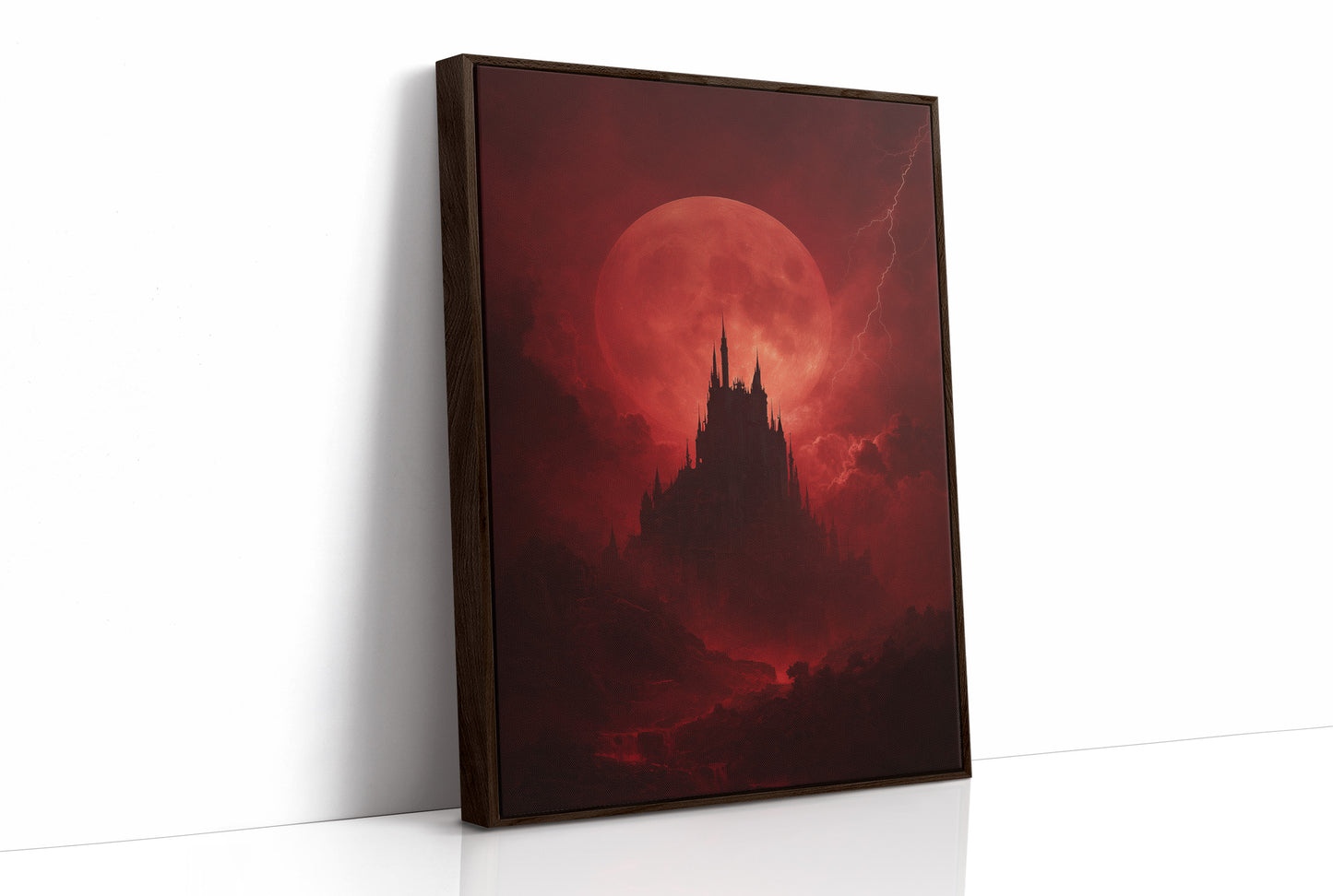 Crimson Castle Under Blood Moon
