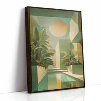 Palms Dance In Geometric Sunlight