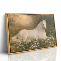 Daisies And A Quiet Horse