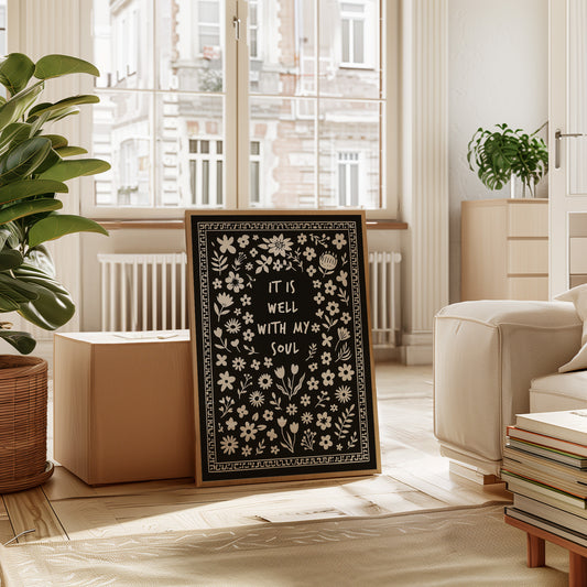 It Is Well With My Soul Floral Print