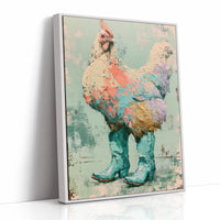 Gilded Feathers: The Rooster's Turquoise Strut