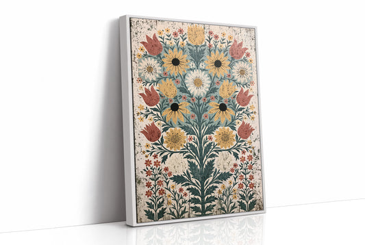 Black-Eyed Susans on Weathered Wood