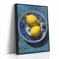 Lemons on Indigo Porcelain