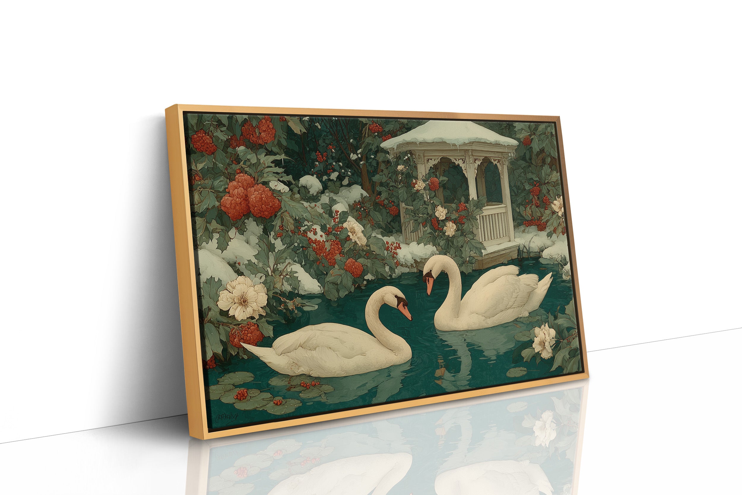 Two Swans, Winter Garden
