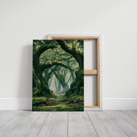 The Mossy Archway — Ancient Forest Path Painting