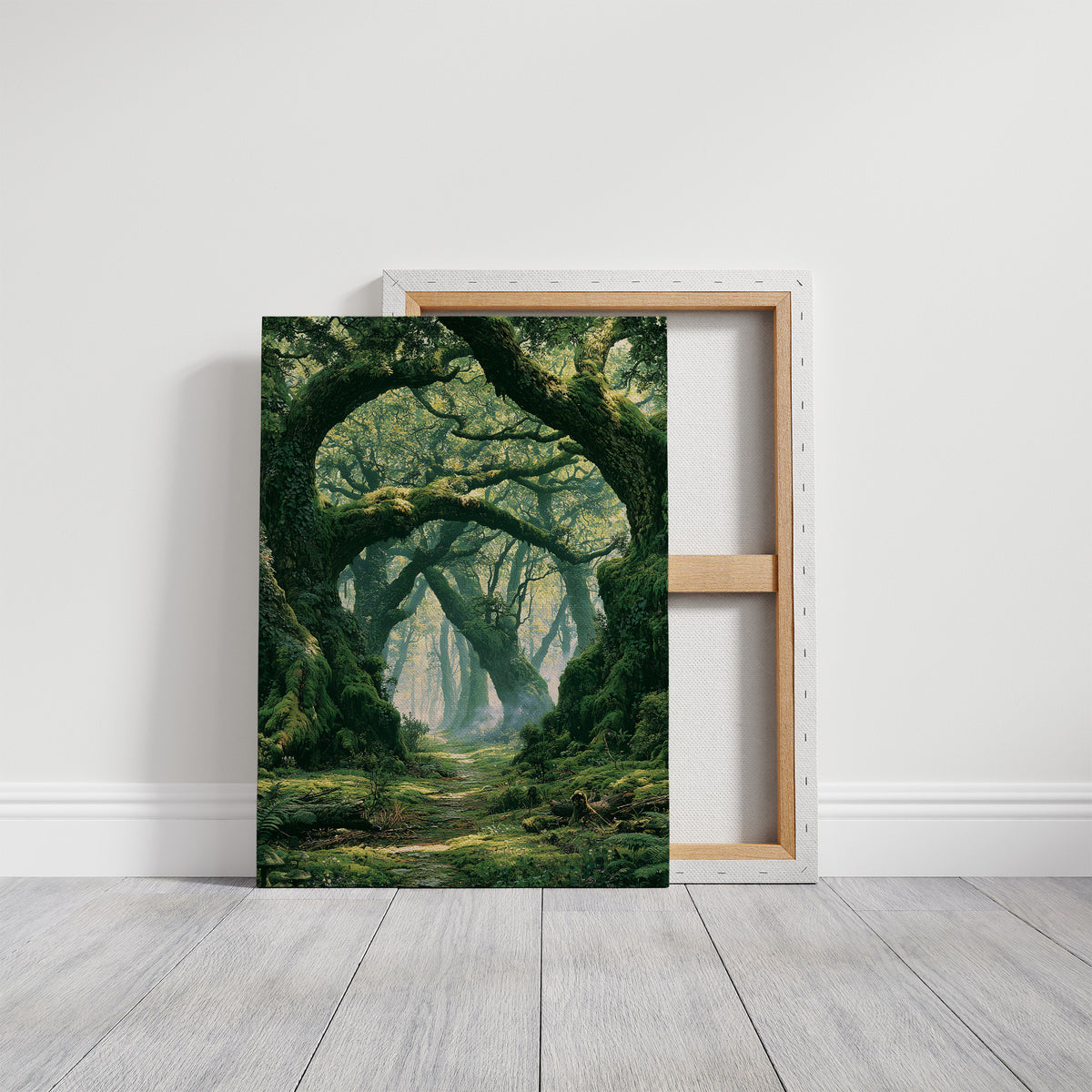 The Mossy Archway — Ancient Forest Path Painting