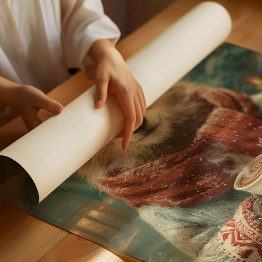 Winter Bear Savors Cozy Cocoa Moments