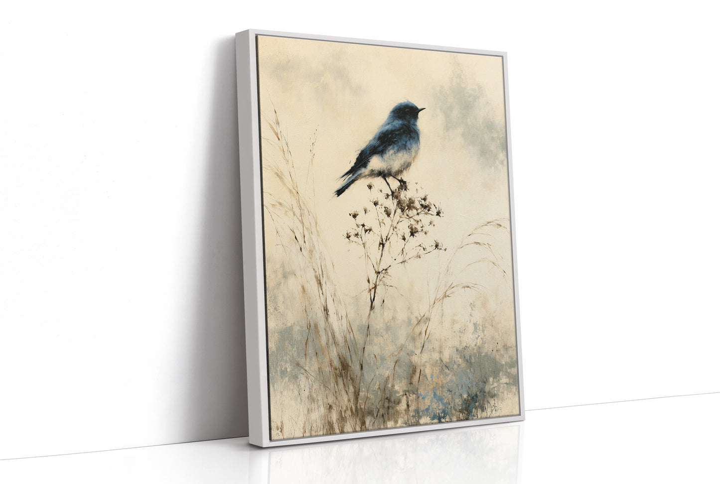 Bluebird on a Winter Branch
