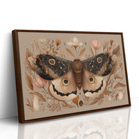 Botanical Moth Among Literary Treasures