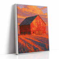 Barn Ablaze in Sunset Fire
