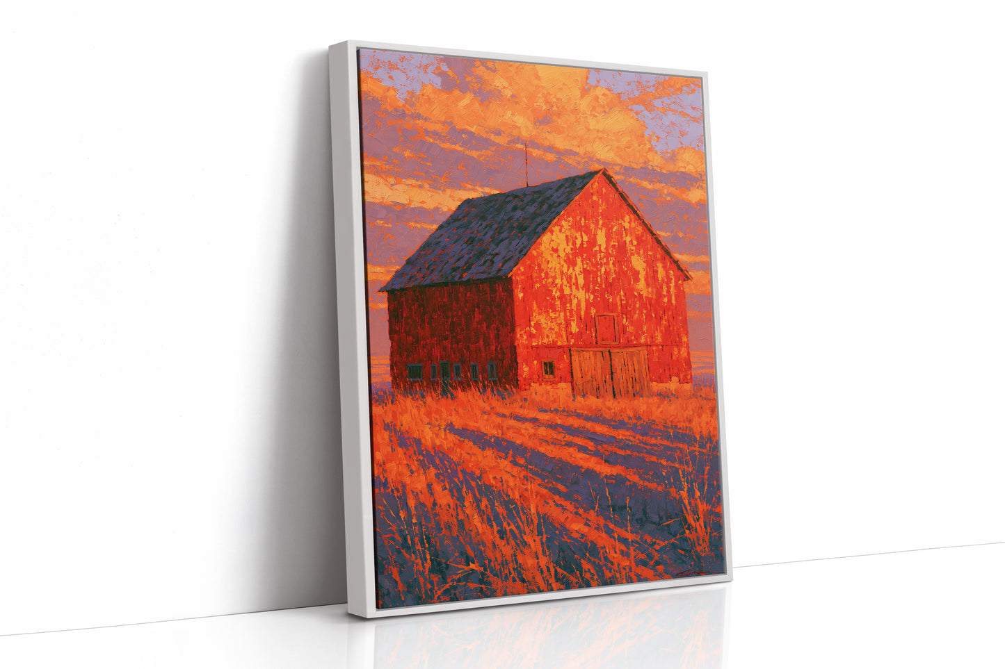 Barn Ablaze in Sunset Fire