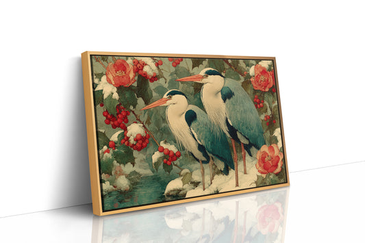 Herons Among the Camellias