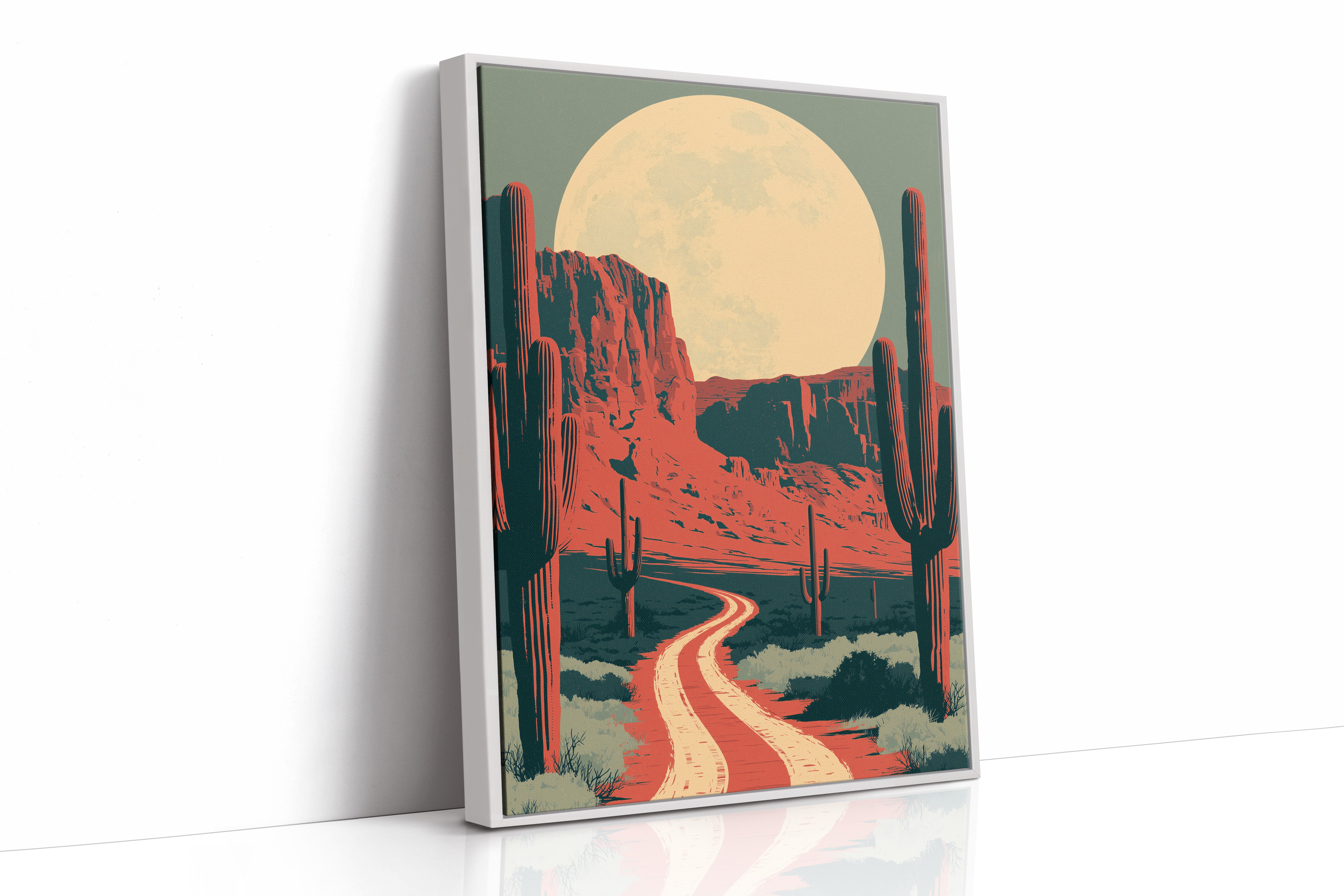 Moonrise Over Red Mesa