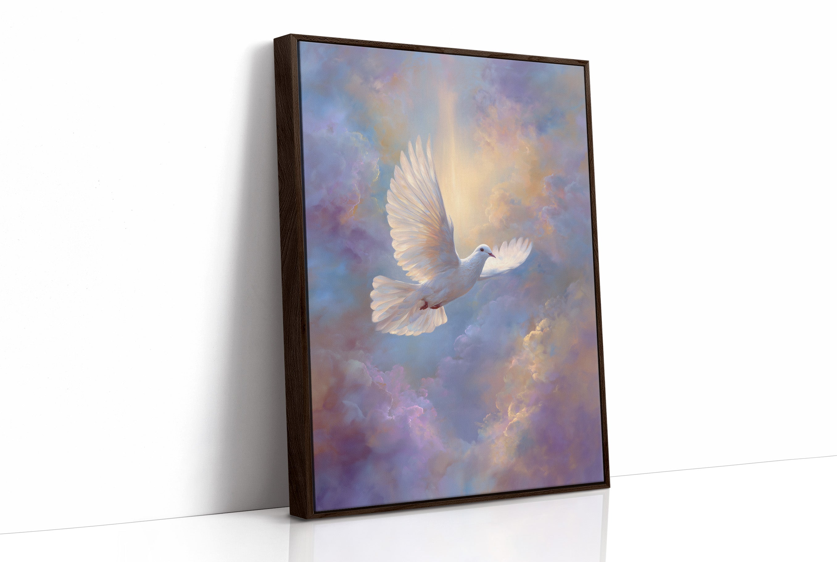 Dove Soars Through Heaven's Glow