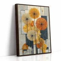 Sunbursts Dance Through Geometric Gardens