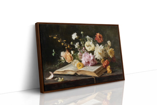 Blooms Rest On Literary Pages