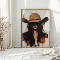 The Silent Outlaw – Western Cowgirl Canvas Art