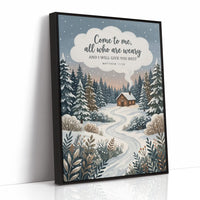 Come to Me, All Who Are Weary: Snowy Forest Cabin