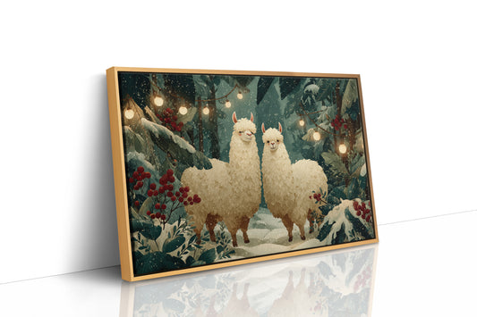 Alpacas in the Winter Garden