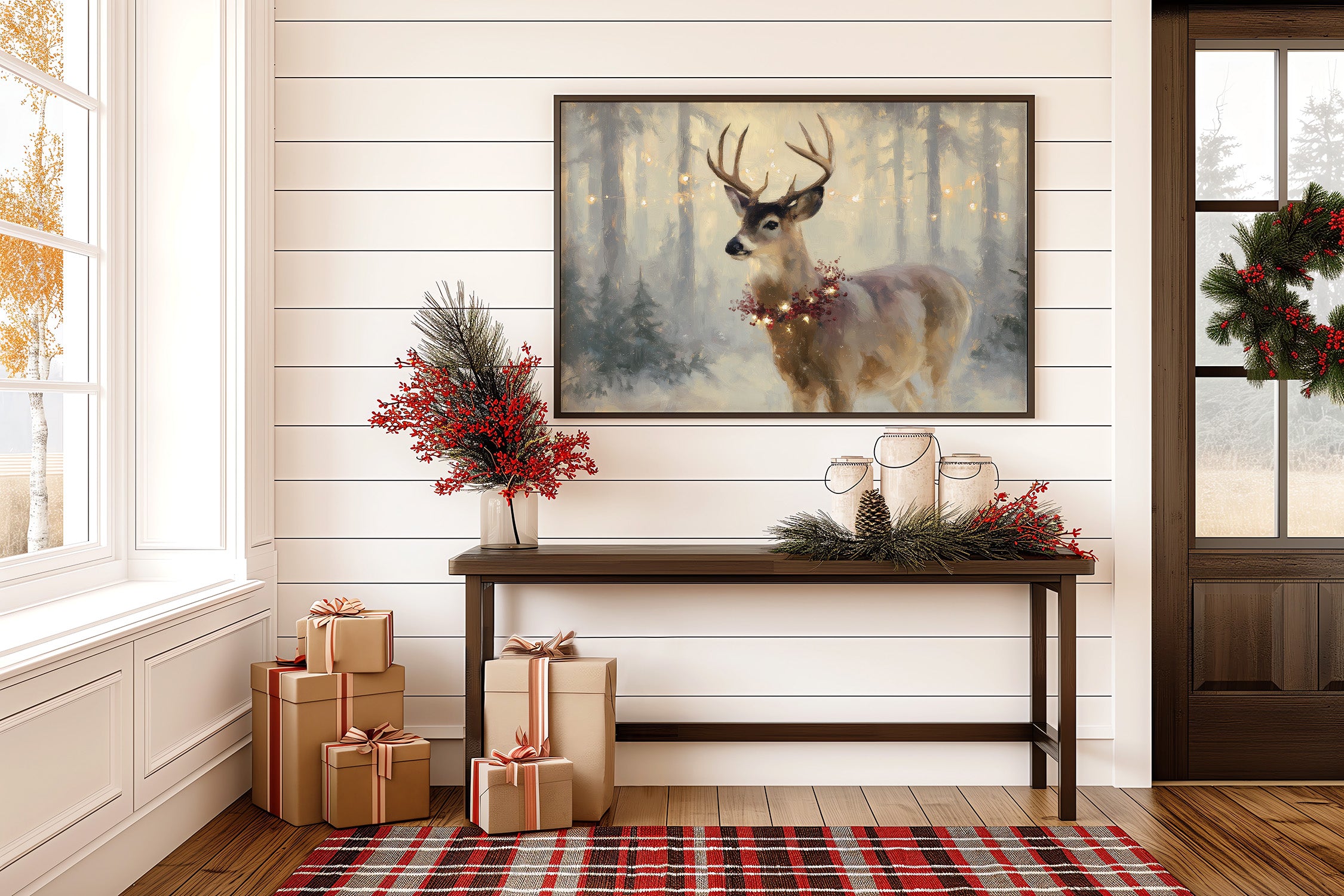 Winter Forest Crowns Noble Stag