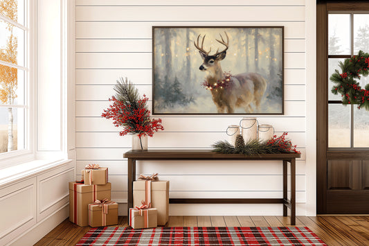 Winter Forest Crowns Noble Stag