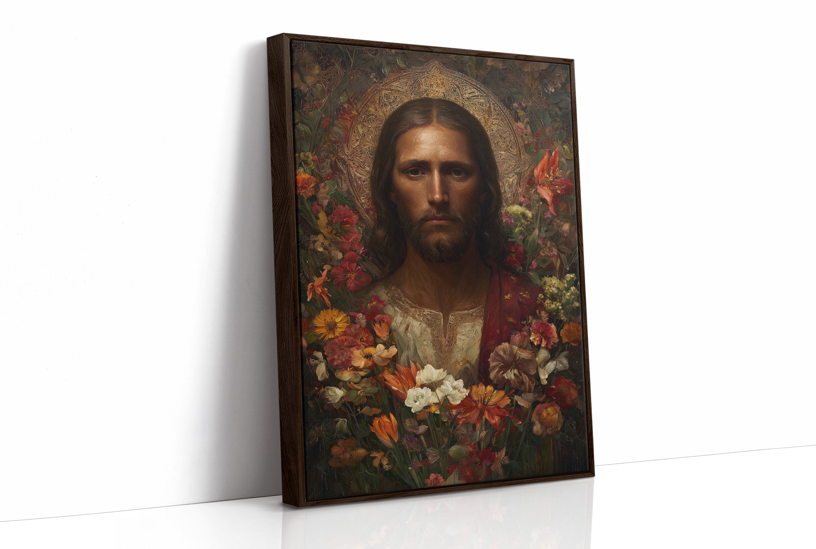 Sacred Blossoms Frame Ancient Grace