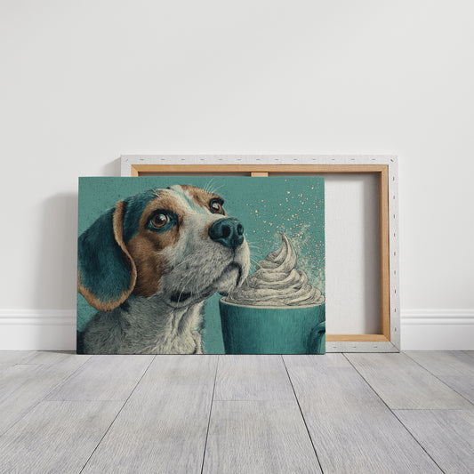 Beagle and the Whipped Cream Cup