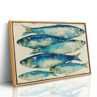 Bold Sardines in Cobalt & Gold