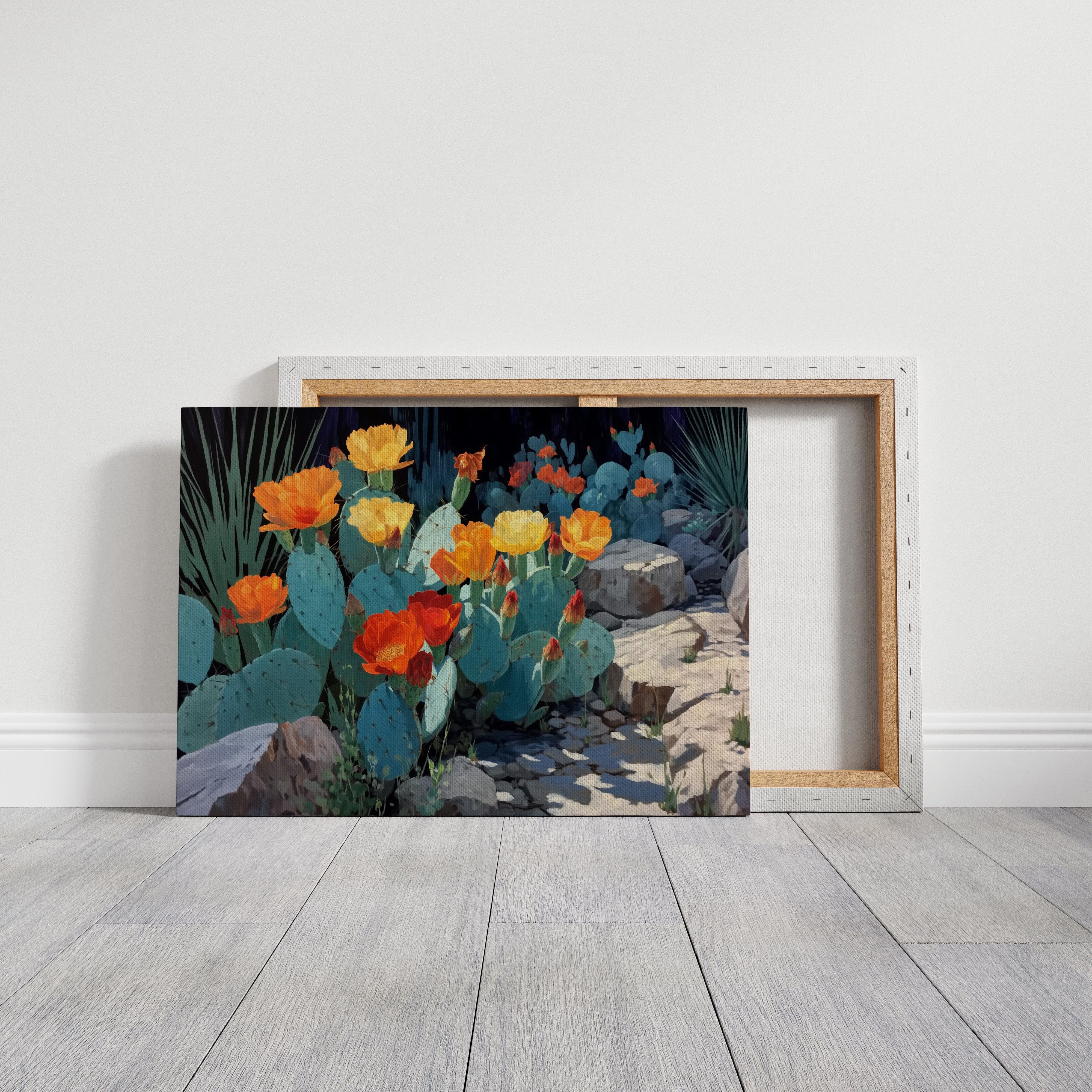 Desert Poppies Dance Among Turquoise Thorns
