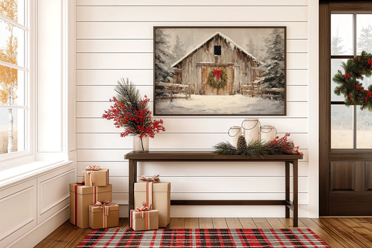 Winter Finds The Old Barn Door