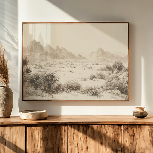 Mojave Solitude - Desert Mountain Landscape