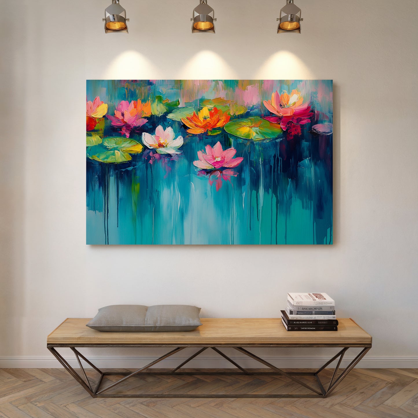 Lotus Flowers Paint Summer's Symphony