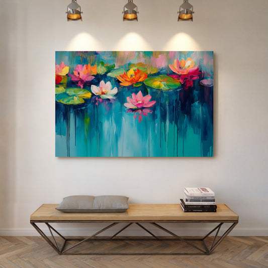 Lotus Flowers Paint Summer's Symphony