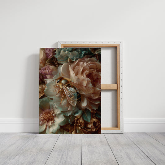 Honey Visitor Among Blush Petals