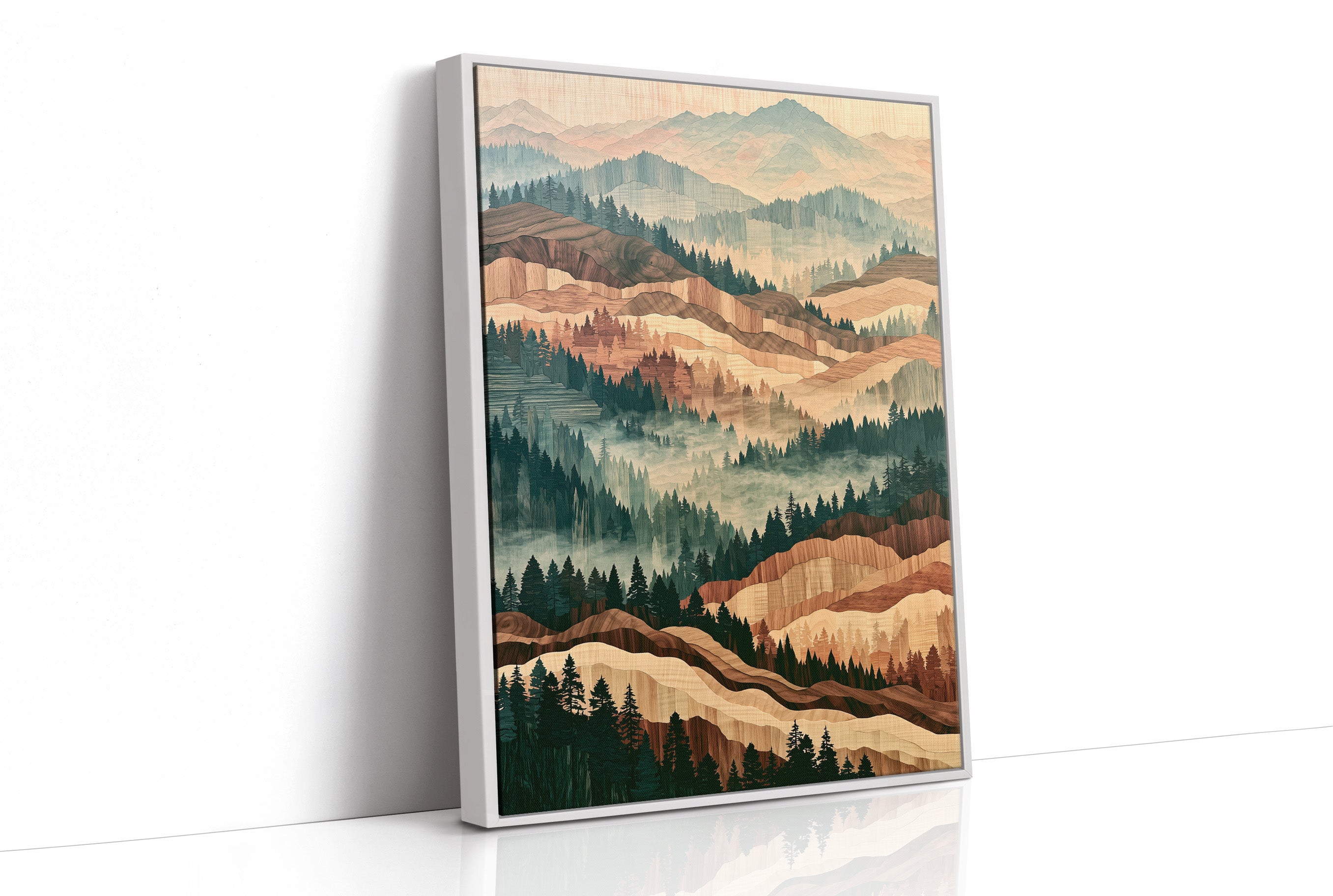 Misted Valley in Marquetry