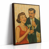 Cocktail Hour Whispers in Golden Wallpaper