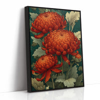 Chrysanthemums in Deep Jade