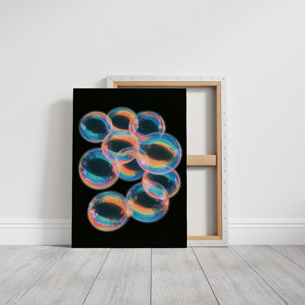 Iridescent Bubble Cluster Glow