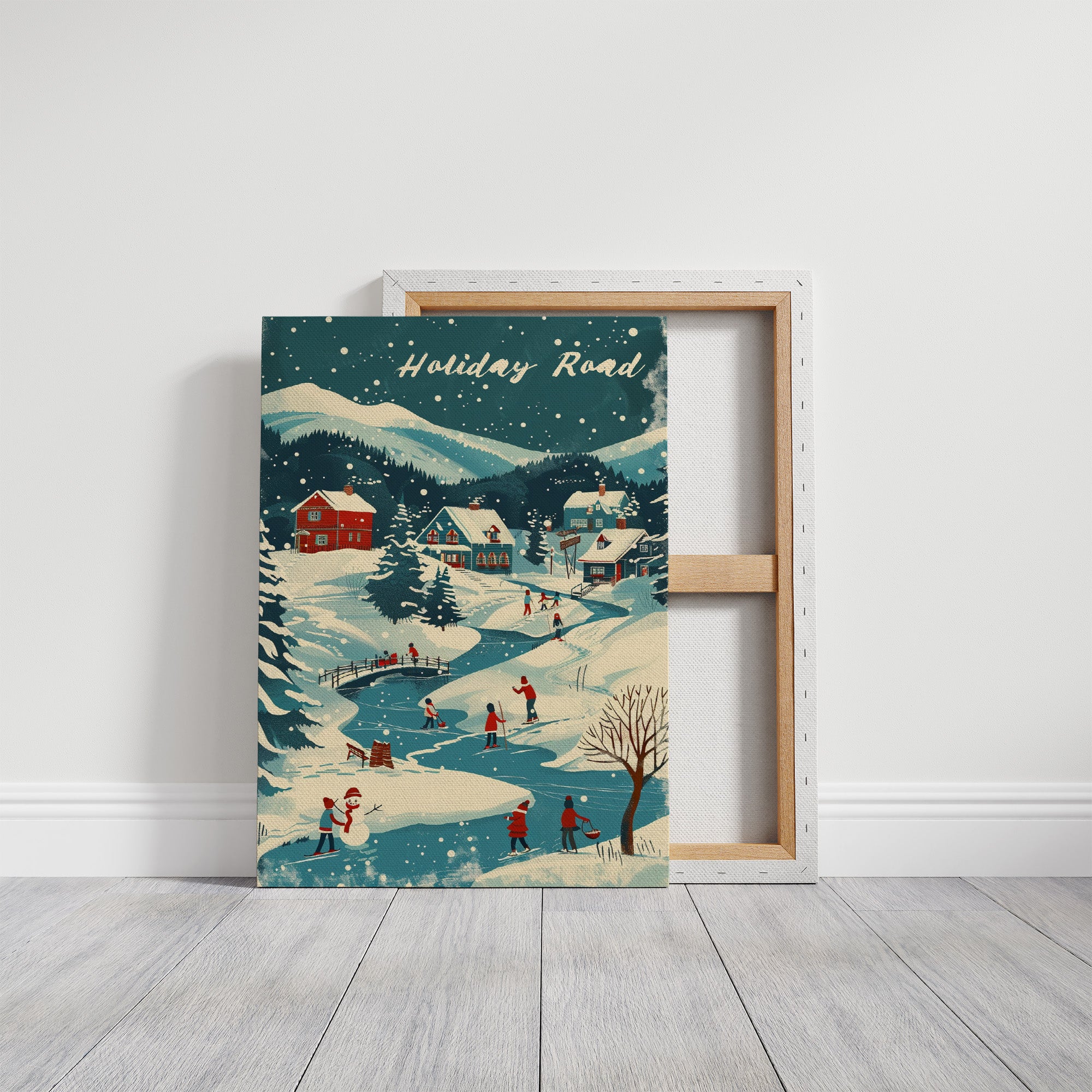 Alpine Village Under Winter Stars