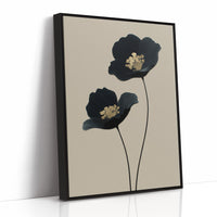 Midnight Blooms with Golden Hearts